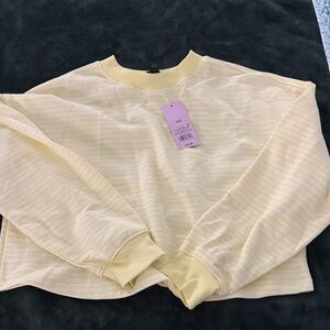 Wild Fable Yellow Oversized Cropped Crewneck